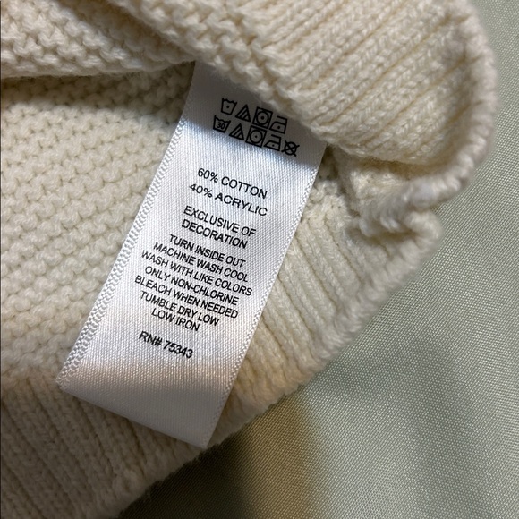 Tommy Bahama Cream Cardigan with Red Floral Embroidery - Picture 8 of 8